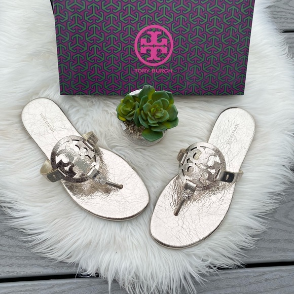 Tory Burch Shoes - Tory Burch Metallic Miller Sandals